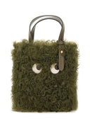 Anya Hindmarch "N/S Mini Eyes" Shearling Tote Bag