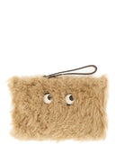 Anya Hindmarch "Shearling Eyes" Sac d'embrayage