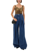 Dolce & Gabbana Leopard impreso Charmeuse Bustier