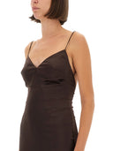 Staud "Trinity" Satin Dress