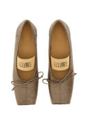 MM6 Maison Margiela Crocodile Effect Ballerina de cuero