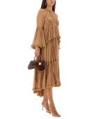Zimmermann "Hypnotic Peplum" Ruffle Dress