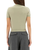 Camiseta de cuello de la tripulación de lana Maison Margiela