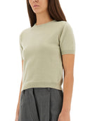 Camiseta de cuello de la tripulación de lana Maison Margiela