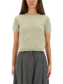Camiseta de cuello de la tripulación de lana Maison Margiela