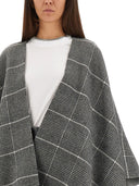 Brunello Cucinelli Wool Poncho With Bangs