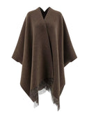 Brunello Cucinelli Wool Poncho With Bangs