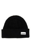 Chapeau de bonnet ganni avec logo