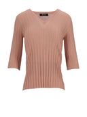 La Rose La Rose V Neck Cash/Silk Light Pink