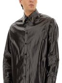 MM6 Maison Margiela Camisa de lino brillante