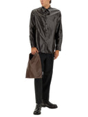 MM6 Maison Margiela Camisa de lino brillante
