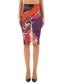 Pucci Orchid Print Midi nederdel
