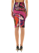 Pucci Orchid Print Midi nederdel