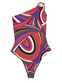 Pucci Iris Print One Shoulder badedragt
