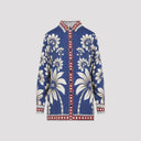 Farm Rio Luna Blue Shirt
