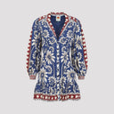 Farm Rio Luna Blue Mini Dress
