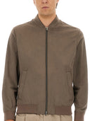 Herno "Resort" Bomber Jacket In Suede Alternatives