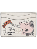 Ganni Card Holder With Logo And Print