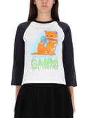 Ganni Cropped "Kitty" T Shirt