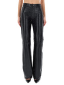 Haikure "Star Black Denim & Leather" Pants