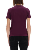 Versace Jeans Couture T Shirt With Logo And Rhinestones