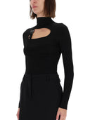 Versace Jeans Couture Ribbed Top With Buckle
