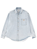 Camisa con logo bordado de Msgm