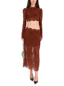 Falda midi de encaje Rabanne