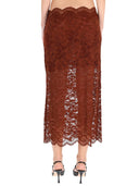 Falda midi de encaje Rabanne