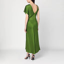Victoria Beckham Asymmetrical Draped Seaweed Green Dress
