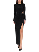 Self Portrait "Rhinestones" Long Dress