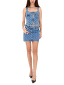 Marine Serre Denim Miniskirt