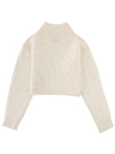 Boss Cropped Sweater With Doubled Collar