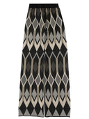 Circus Hotel Pants With Geometric Lamé Jacquard Design