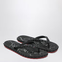 Christian Louboutin Super Loubi Flip Black Thong Sandals