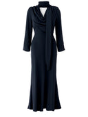 Vestido largo drapeado Rotate Birger Christensen