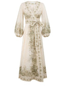 Vestido midi cruzado "Wonderlust" de Zimmermann