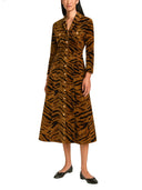 Ganni Long Dress With Tiger Print
