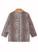 Ganni Leopard Print Midi Jacket