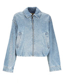 Michael By Michael Kors Denim Bomber Jacket