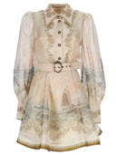 Zimmermann Mini Dress "Rebellion Marine"