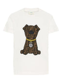Fendi T Shirt With "Dog" Logo