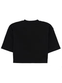 Off White Cropped T Shirt With Logo