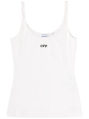 Off White Tank Top With Logo