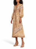 Zimmermann "Wanderlust" Low Cut Midi Dress
