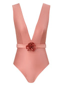 Zimmermann One Piece Swimsuit With Floral Detail "Lucky"