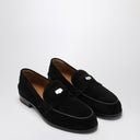 Christian Louboutin Black Suede Penny Loafer