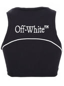 Off White Sleeveless Top With Logo