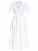 Ganni V Neck Midi Dress