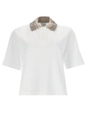 Brunello Cucinelli Polo Shirt With "Dazzling" Collar